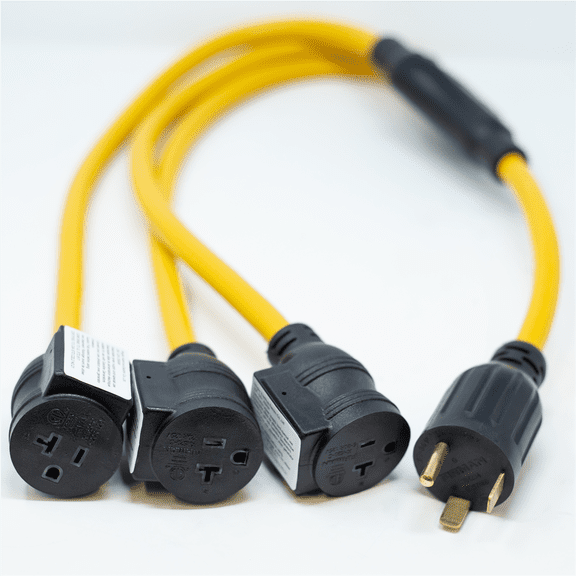 FIRMAN 3ft Heavy Duty TT-30P to (3) 5-20R Short Power Cord