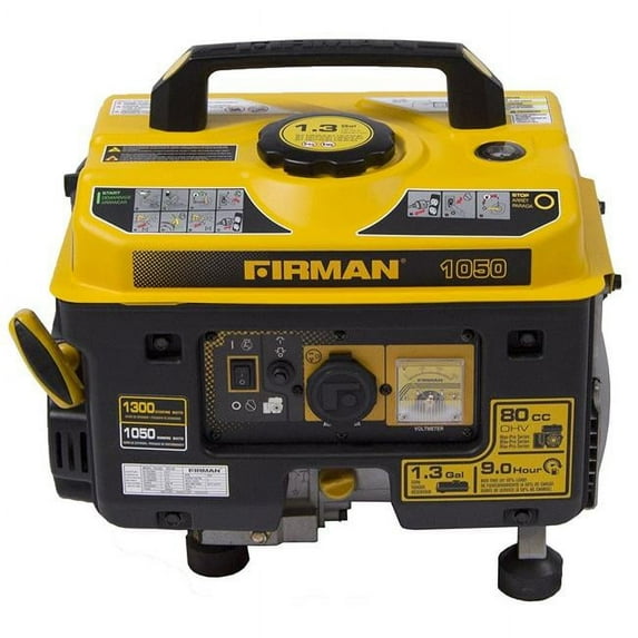 FIRMAN Power Equipment P01001 Gas Powered 1300/1050 Watt (Performance Series) Extended Run Time Portable Generator