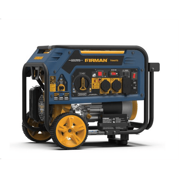 FIRMAN T04073 Tri-Fuel 5000/4000 Watts 120/240 Electric Start Portable Generator with CO Alert