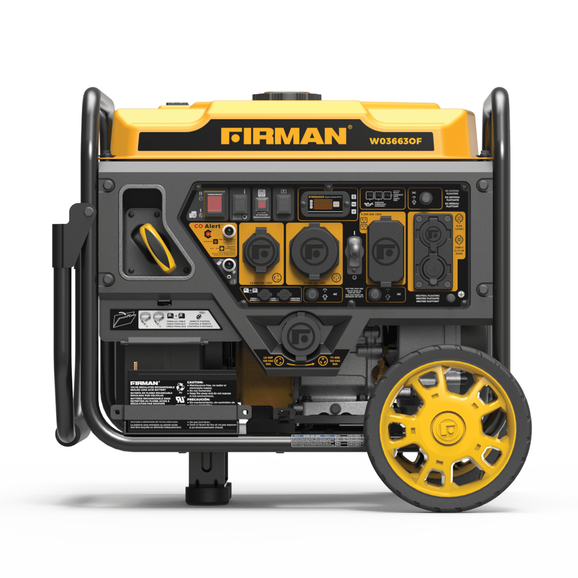 FIRMAN W03663OF 4500/3200W Inverter Open Frame Portable Generator 4500/3200 Watts Remote Start with CO Alert