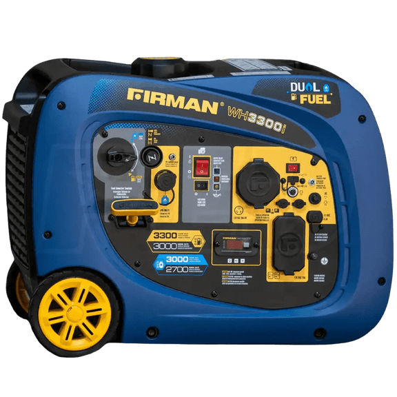 FIRMAN WH03041 Dual Fuel Inverter Generator, 3300W/3000W, 30A RV Ready, Recoil Start, Parallel Capable