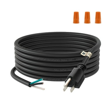 FIRMERST 16 Gauge 10 feet Power Cord Replacement with Three Screw Terminal, NEMA 5-15P