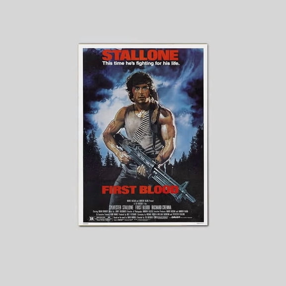 FIRST BLOOD Movie Poster (1982) Rambo Poster Size 24''x36'' The Golden Shop