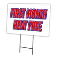 thumbnail image 1 of FIRST MONTH RENT FREE 18"x24" Yard Sign & Stake outdoor plastic  window | Advertise Your Business | Stake Included Image On Front Only | Made in The USA, 1 of 3