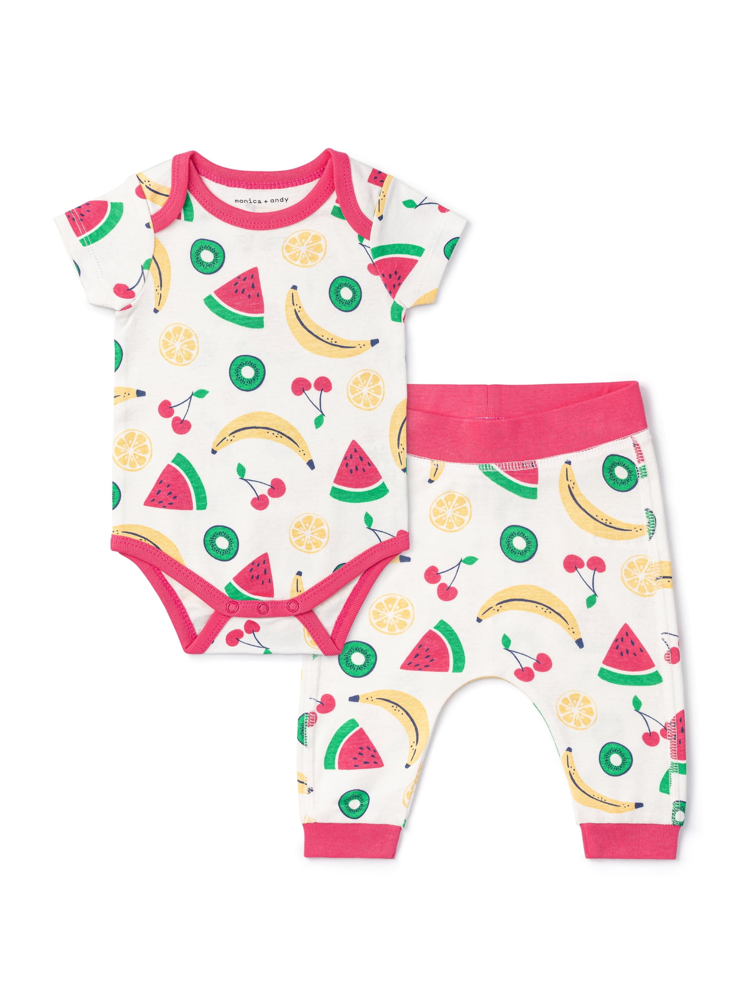 Monica + Andy First Moves Bodysuit + Groove Pant Set, Newborn -24 Months, 3-6 Months