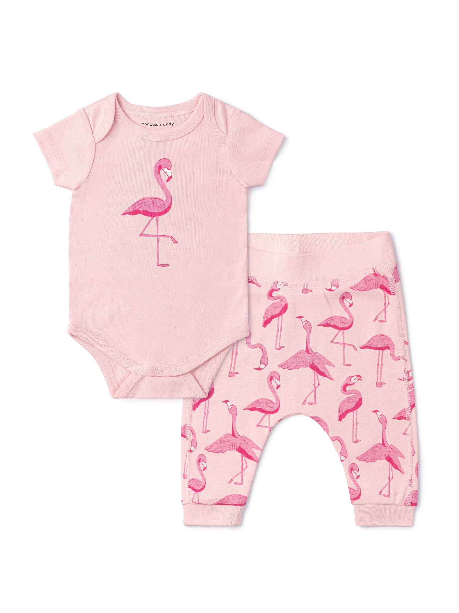 Monica + Andy First Moves Bodysuit + Groove Pant Set, Newborn -24 Months, 3-6 Months