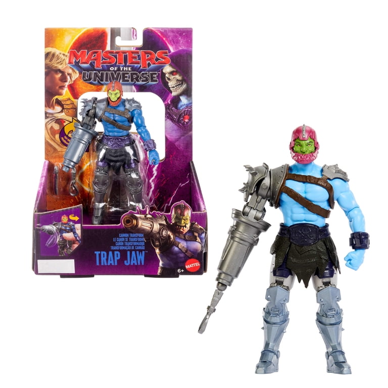 Masters of the Universe Cannon Transform Trap Jaw Feature Action