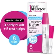 First Response Comfort Check Pregnancy Test, Early Result and Test Strips, 8 Count