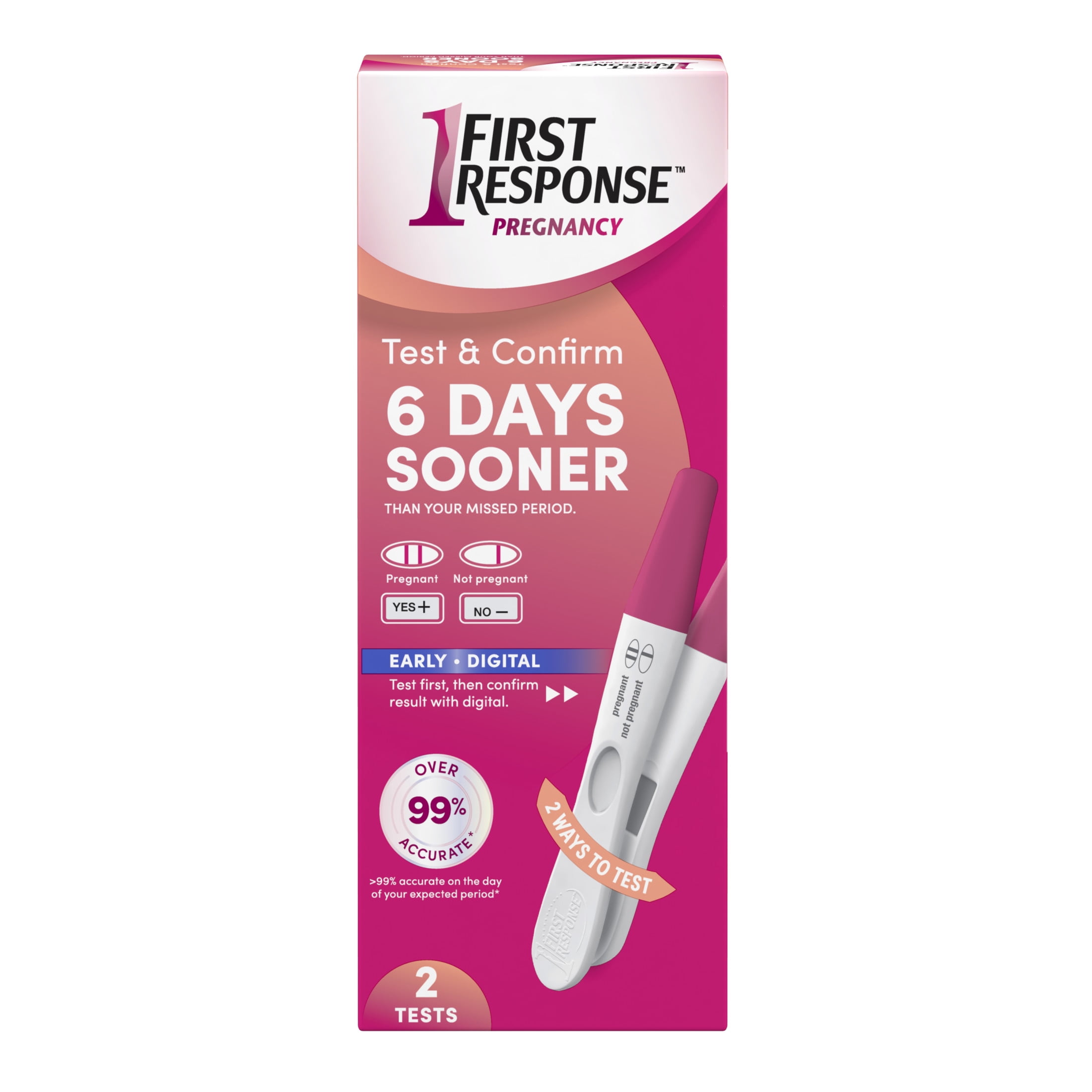 FIRST RESPONSE Test & Confirm Pregnancy Test, 1 Line Test and 1 Digital Test Pack