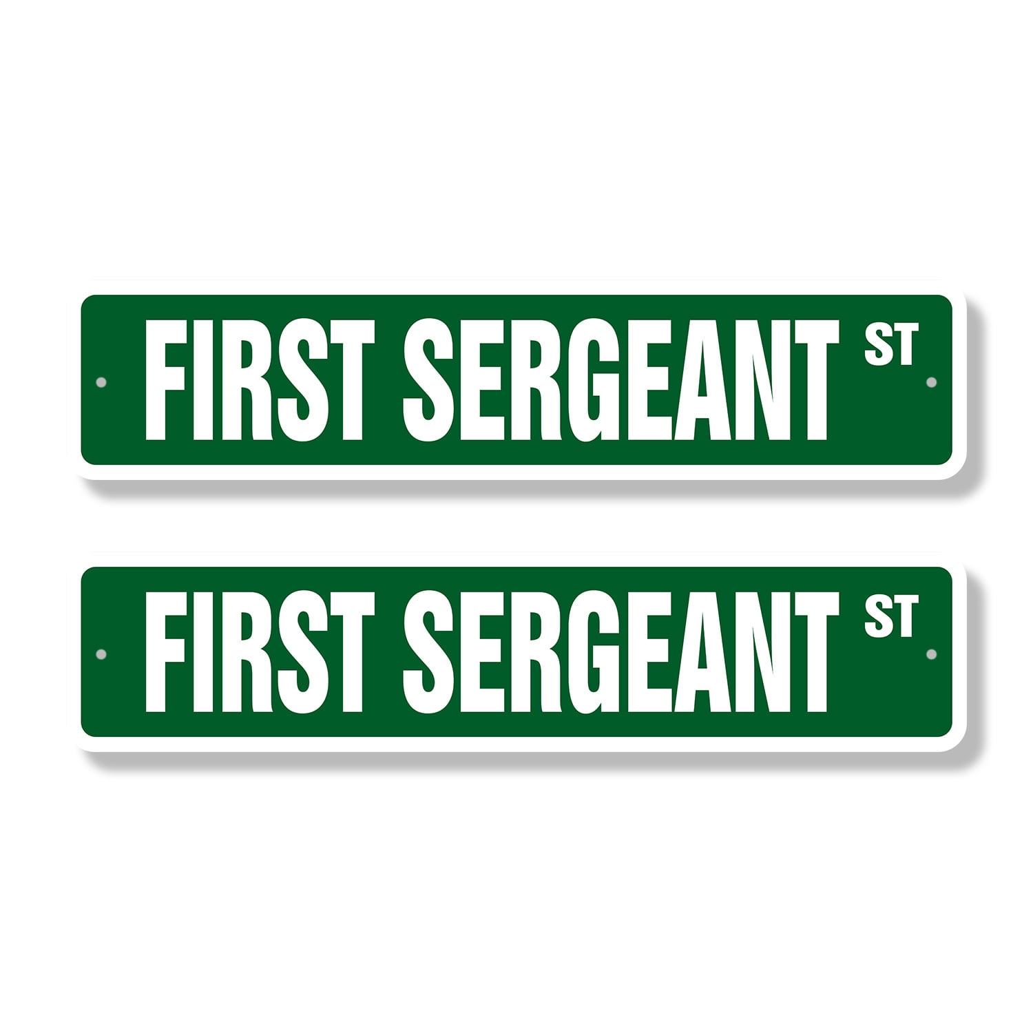 FIRST SERGEANT Classic Street Sign (2 Pack) Childrens Name Room Sign ...