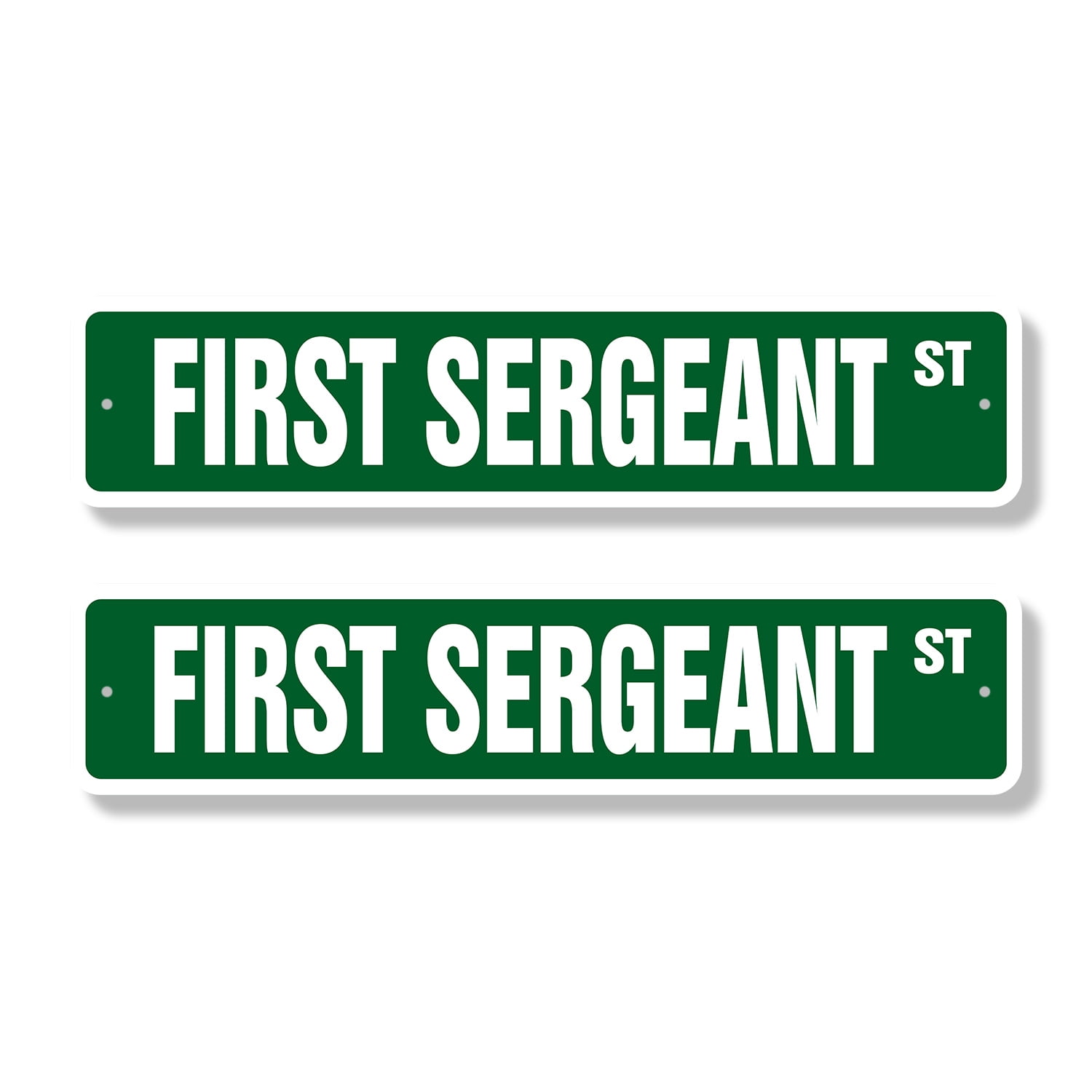 FIRST SERGEANT Classic Street Sign (2 Pack) Childrens Name Room Sign ...