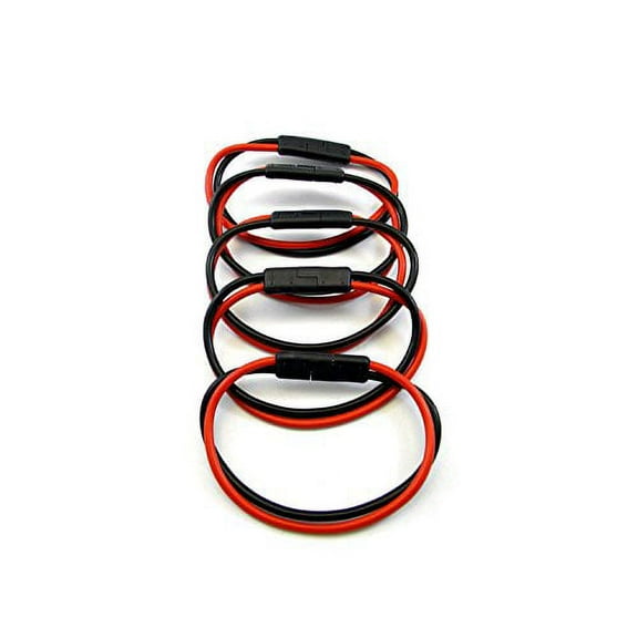 FIRST SOURCE 14 GAUGE 2 PIN QUICK DISCONNECT HARNESS RED AND BLACK WIRE 5-PACK