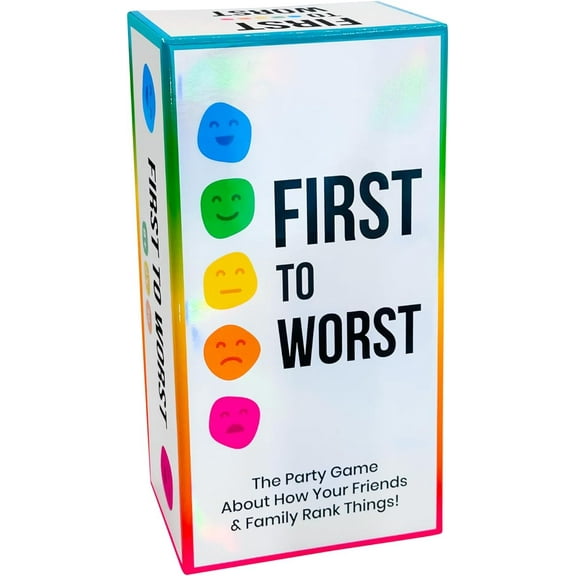 Dyce Games First to Worst - The Family Party Game About How Your Friends and Family Rank Things
