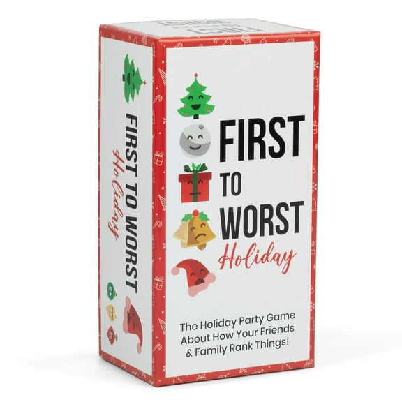 FIRST TO WORST Holiday Party Game - The Christmas Card Game About How Your Friends & Family Rank Things - for Kids, Tweens, Teens, Adults, Families, Groups and Fun Parties with Polarizing Priorities
