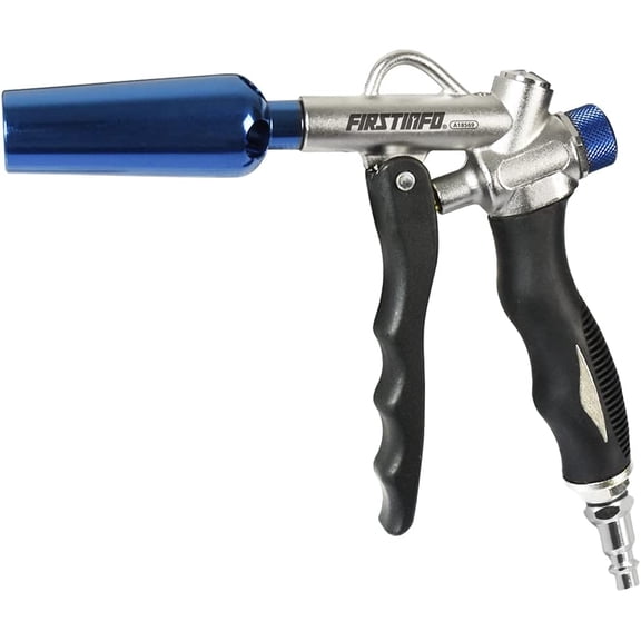 FIRSTINFO A18569US Adjustable Air Flow | Two-Way Taiwan Air Blow Gun with Higher Flow Nozzle | TPR Anti-slip Handle
