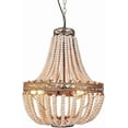 thumbnail image 1 of 3-Lights Wood Beaded Chandelier,Farmhouse Wood Beaded Chandelier,Vintage Antique Rustic Boho Pendant Light,White Boho Light Fixtures for Dining Room,Living Room,Kitchen,Chandeliers for Bedrooms, 1 of 11
