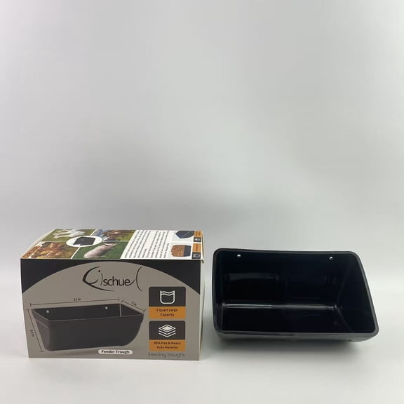 FISCHUEL Feeding troughs,Hanging Chicken Feeder Trough and Goat Feeder, Sheep Deer Poultry Dogs Deers Gooses Duck Fence, 5 Quart Feeder Supplies Livestock Feeding Container