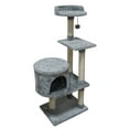 thumbnail image 1 of FISH&NAP Cat Tree Cat Tower Cat Condo Sisal Scratching Posts with Jump Platform and Cat Ring Cat Furniture Activity Center Kitten Play House US06HGrey, 1 of 6