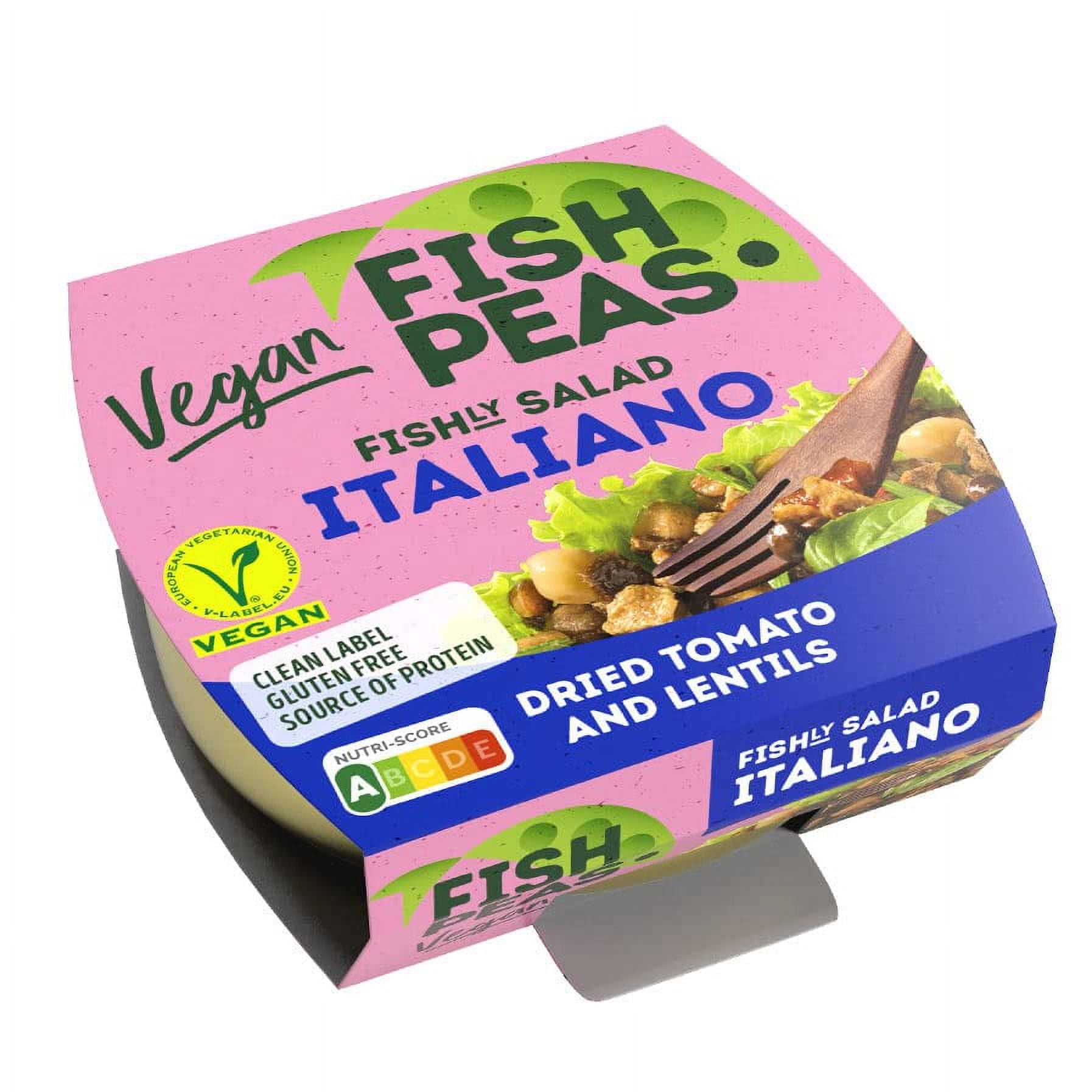 FISH PEAS Plant HHA1 Based Vegan Food ITALIANO Salad With Dried
