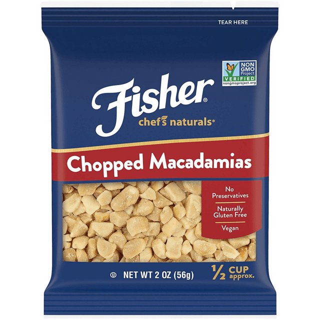 FISHER Chef's Naturals Chopped Macadamia Nuts, 2 oz (Pack of 12