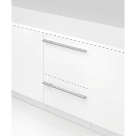 Fisher & Paykel - 24" Top Control Built-in Stainless Steel Tub Dishwasher with Integrated Double DishDrawer 44dBA - Custom Panel Ready - Custom Panel Ready
