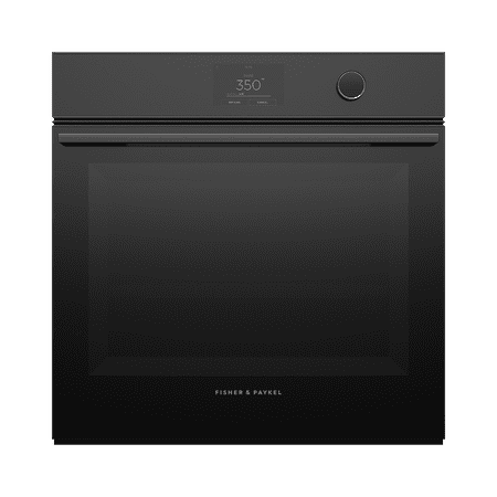 Fisher & Paykel - 24"  Built-in Single Electric Convection Wall Oven with 3 Cu. Ft. Oven Capacity - Black