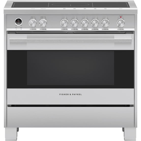 Fisher & Paykel OR36SDI6X1 36 inch Stainless 5 Burner Induction Freestanding Range