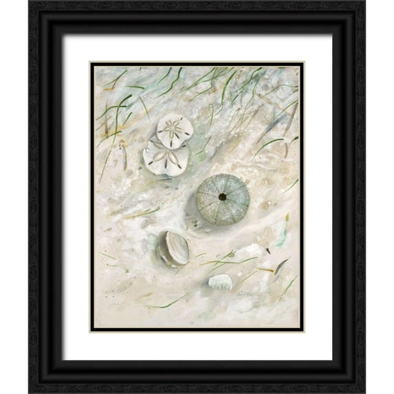 FISK, Arnie 12x14 Black Ornate Wood Framed with Double Matting Museum Art Print Titled - Seaside Urchin