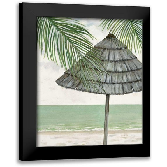FISK, Arnie 15x17 Black Modern Framed Museum Art Print Titled - Seaside Palapa