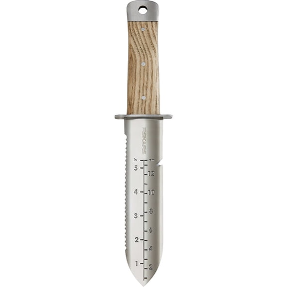 Fiskars Planting Tool - Stainless Steel, Wood Handle - Black Residential Use, Standard Application
