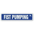 thumbnail image 1 of FIST PUMPING Street Sign jersey shore gym tan dance | Indoor/Outdoor |  24" Wide, 1 of 5