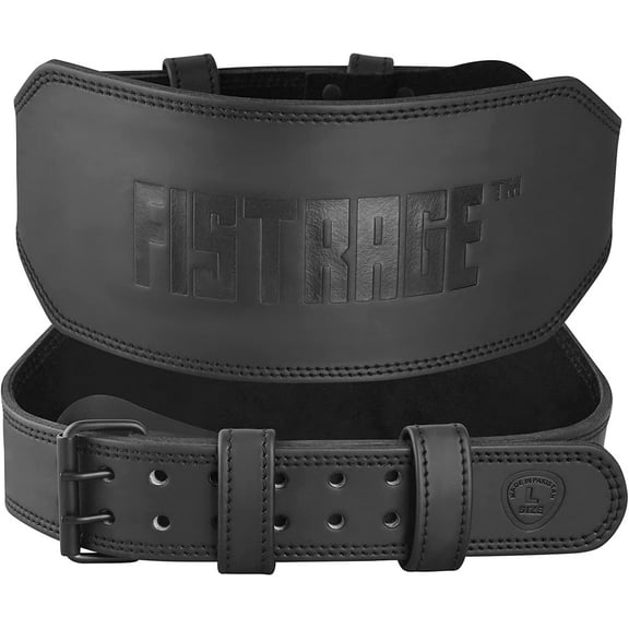 FISTRAGE Weight Lifting Belt Leather Power Back Support
