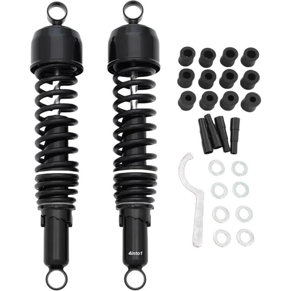 FIT FOR Honda GL1200 Dual Spring Black Shocks - 365mm / 14 3/8" - VT500 Shadow Ascot