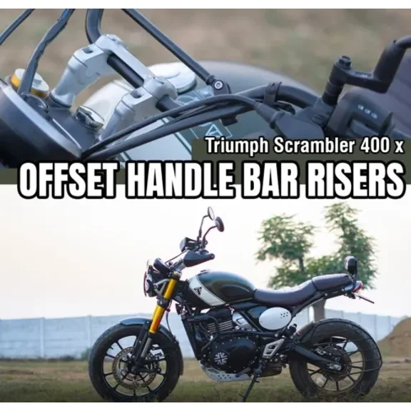 FIT FOR TRIUMPH SCRAMBLER 400 Offset Handlebar Risers