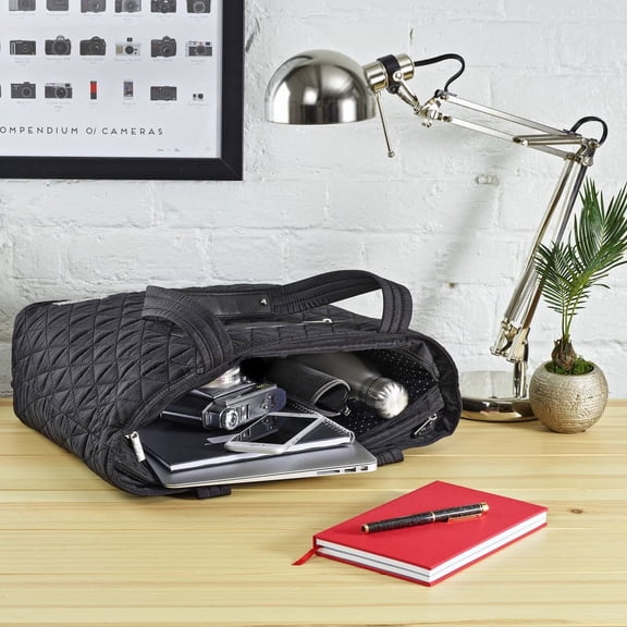FIT & FRESH 9055FFSC2722 BLACK QUILTED LUXE INSULATED LAPTOP