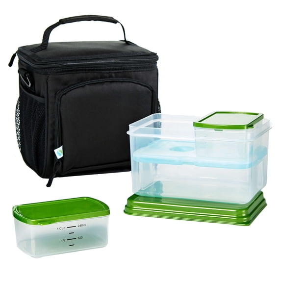 FIT & FRESH7094LTGKIT INSULATED MEAL PREP BAG WITH LEAK PROOF