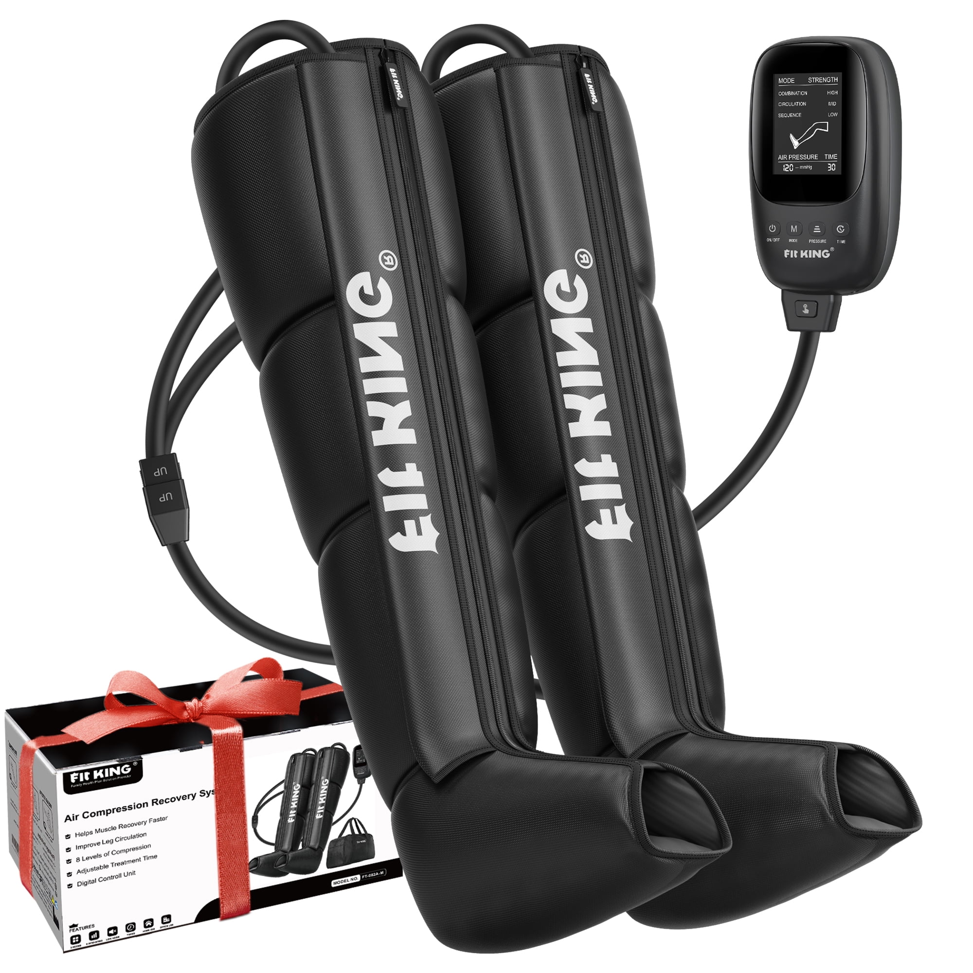 FIT KING Air Compression Recovery System, Calf &Thigh& Foot Air Massage