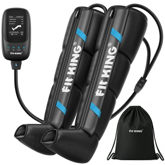 FIT KING Air Compression Recovery System, Calf &Thigh& Foot Air Massage Boots, for Blood Circulation and Fast Recovery FSA/HSA Eligible (Medium)