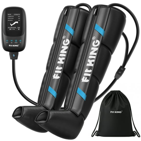 FIT KING Air Compression Recovery System, Calf &Thigh& Foot Air Massage Boots, for Blood Circulation and Fast Recovery FSA/HSA Eligible (Small)