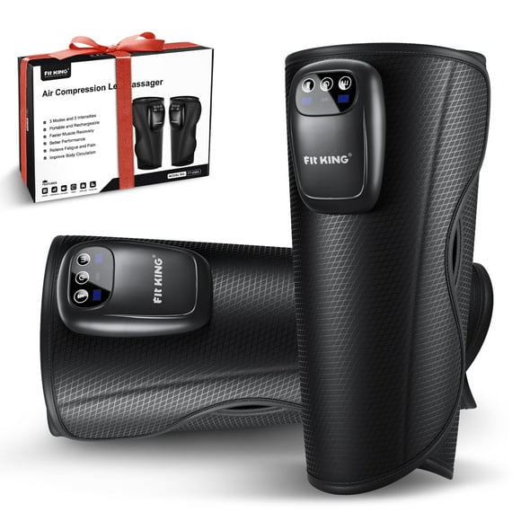 FIT KING Cordless Leg Massager, Calf Massager for Circulation with 3 Modes 3 Intensities for On-the-Go Relief FSA/HSA Eligible