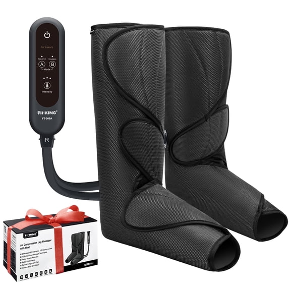 FIT KING Leg Massager for Circulation, Leg and Foot Compression Massager with 3 Intensities 2 Modes 2 Extensions FSA/HSA Eligible