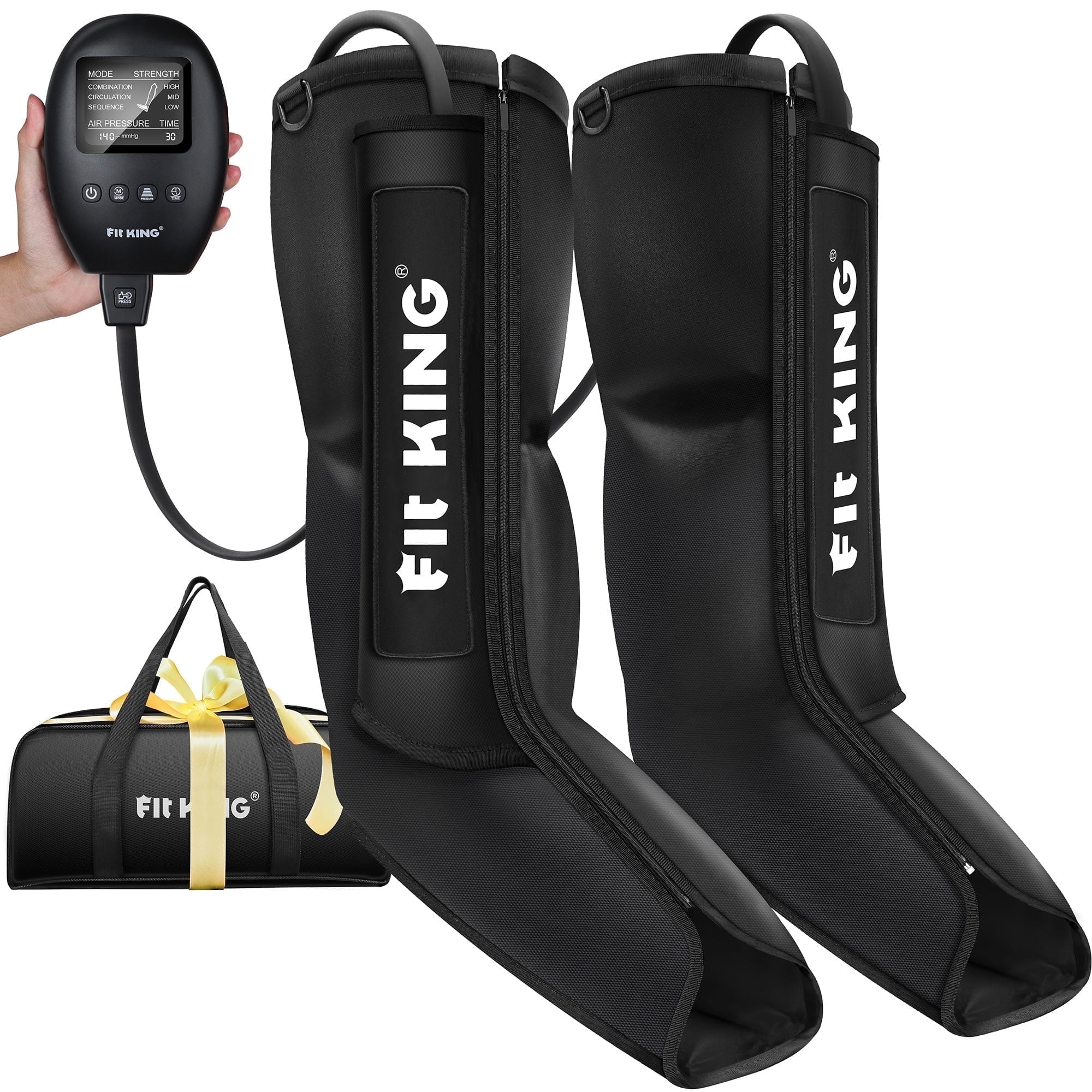FIT KING Leg Massager for Foot and Calf Recovery , Air Compression Recovery System, FSA/HSA Eligible