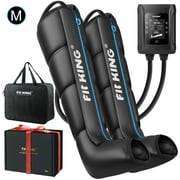 FIT KING Professional Air Compression Leg Recovery System, Rechargeable Full Leg Massage Boots, Leg Compression Massager for Fast Recovery and Improved Circulation (Medium)