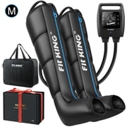 FIT KING Rechargeable Air Compression Recovery System, Full Leg Massage Boots for Circulation Improvement and Fast Recovery Medium