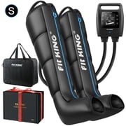 FIT KING Rechargeable Air Compression Recovery System, Full Leg Massage Boots for Circulation Improvement and Fast Recovery Small