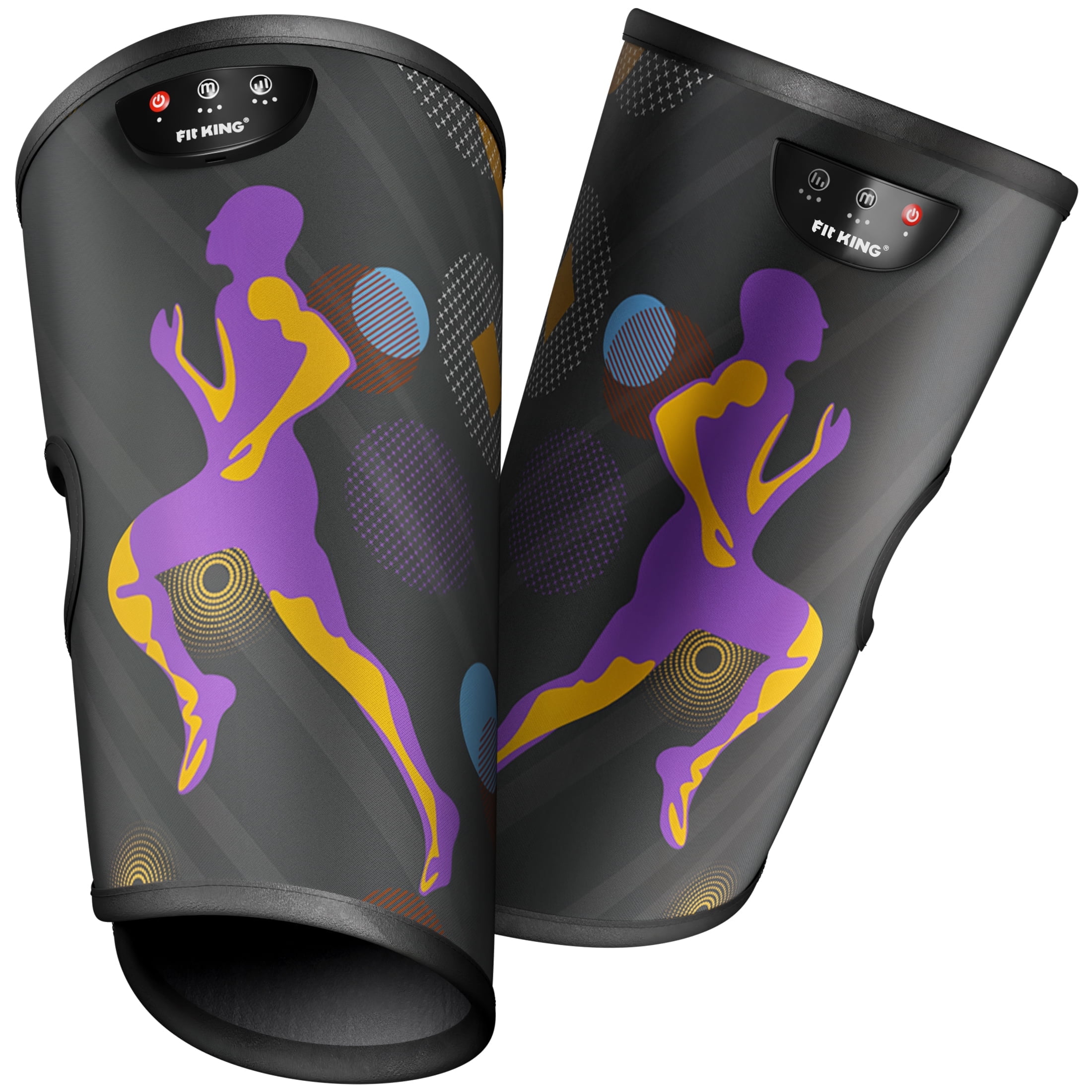 FIT KING Rechargeable Leg Massager w/ Heat , Cordless Air Leg Compression System, Calf Massager Gift for Mom Dad Women Men (FSA or HSA Eligible)