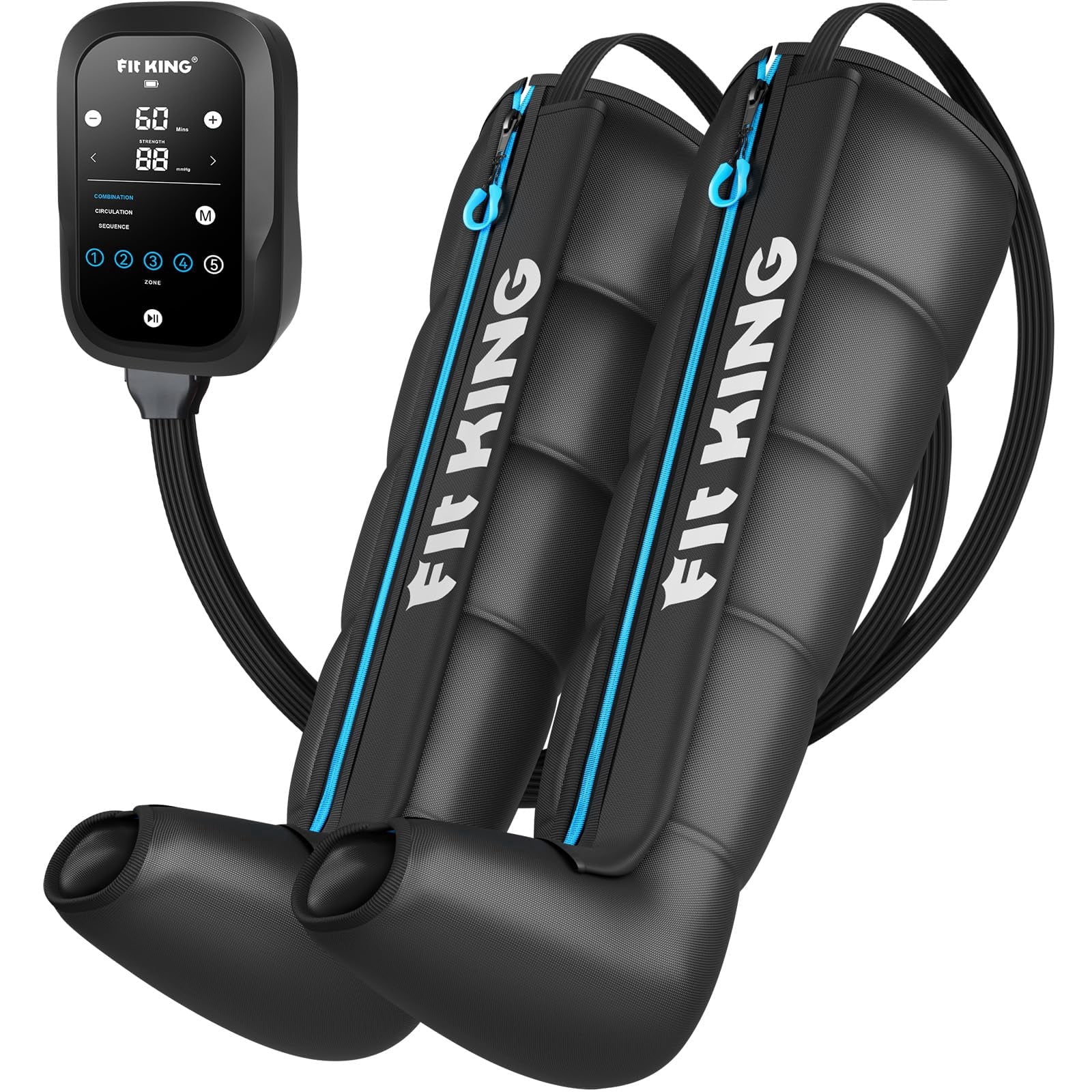 FIT KING Upgraded Leg Massager Recovery Boots, Cordless Air Compression Recovery System with 5-Zone… — $499.99 (29% off)
