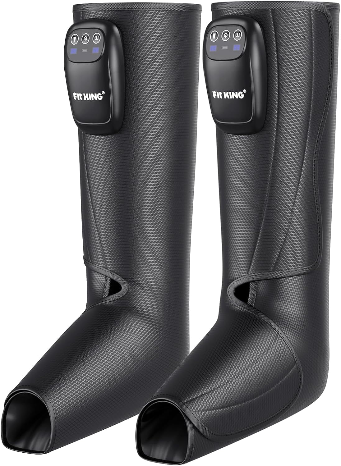 FIT KING Upgraded Cordless Leg Foot Massager for Pain Relief and Circulation, Relax Recovery, Rechargeable & Portable Compression Boots Calf Compression with Travel Bag - Healthy Gift Idea