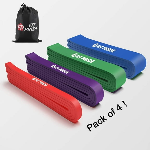 FIT PRIDE Resistance Band for Pull Up Exercise Stretchable Increase Mobility for Powerlifting Great for Workout Includes Free Fitness Guide