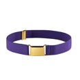 thumbnail image 1 of FIT RITE Kids Elastic Adjustable Stretch Belt With Gold Square Buckle (Purple), 1 of 2